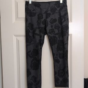 Black Floral Leggings